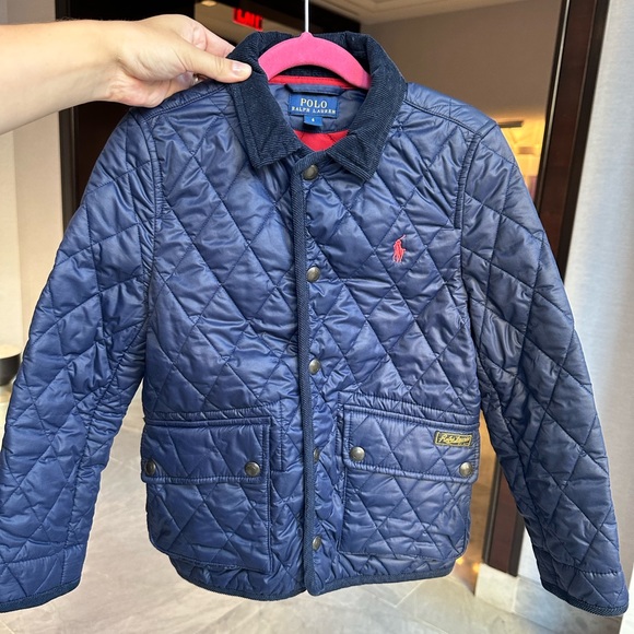 Polo Ralph Lauren Other - Polo Ralph Lauren Boys Quilted Full Zip Jacket Coat Navy Blue Size 6